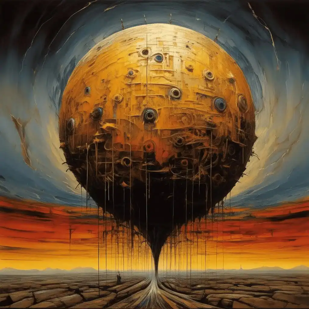 Ornamental Despair (Painting for Ian Curtis, After Chris Foss) – Glenn Brown
